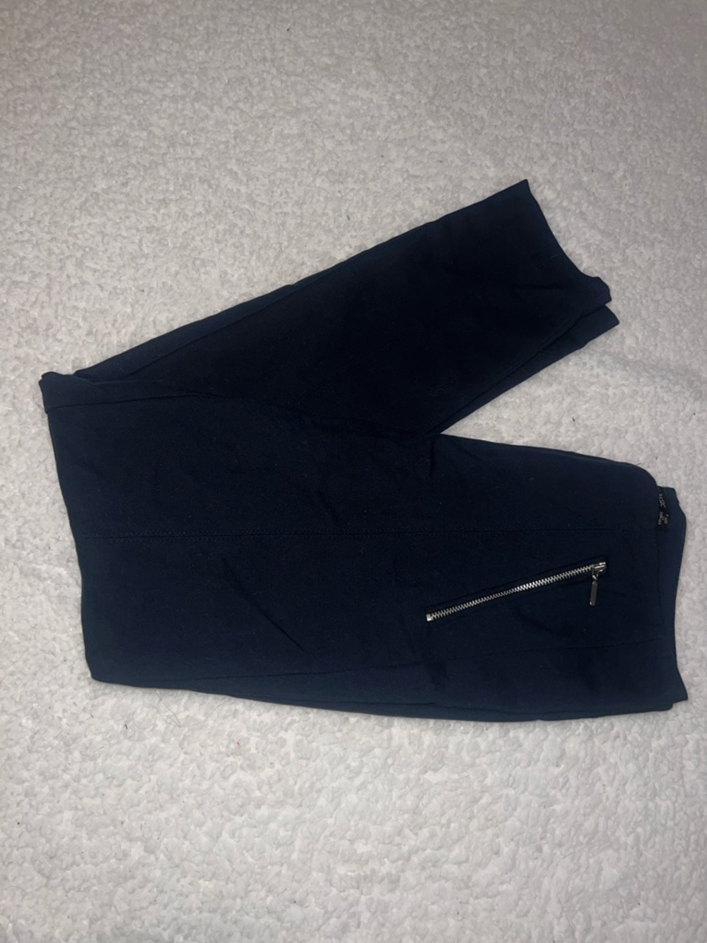 Zara Navy Women's Jogger Pants with Zip Pocket